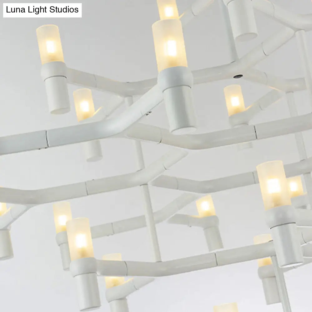 Lámpara de araña nórdica de metal multicapa - Elegante luz colgante LED para sala de estar