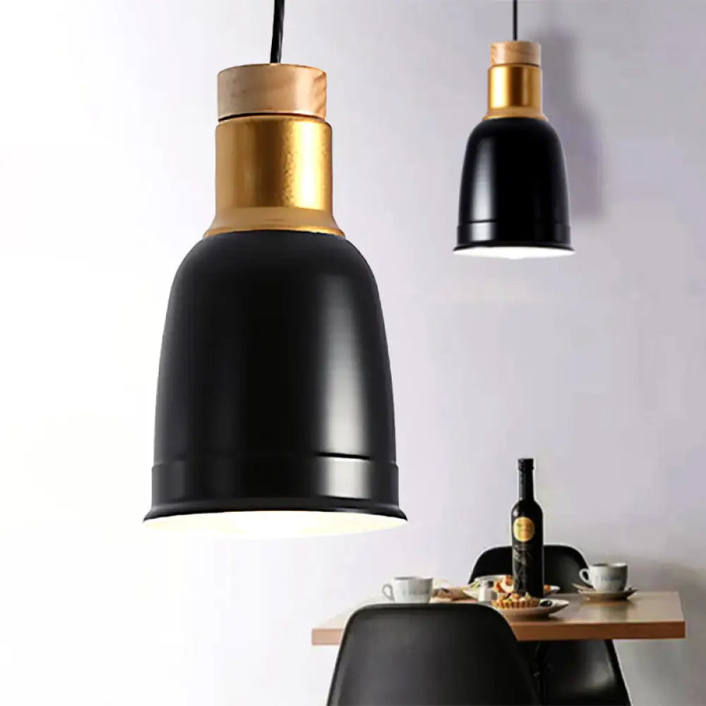 Nordic Metal Pendant Ceiling Light - Black/Grey/White with 1 Light