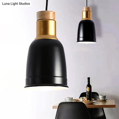 Nordic Metal Pendant Ceiling Light - Black/Grey/White with 1 Light