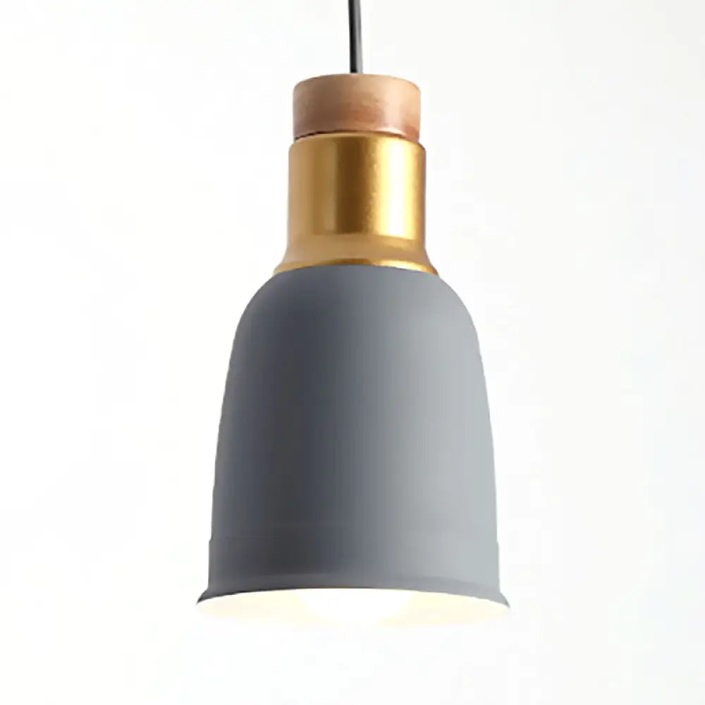 Nordic Metal Pendant Ceiling Light - Black/Grey/White with 1 Light