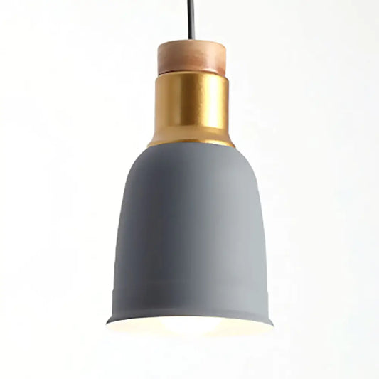 Nordic Metal Pendant Ceiling Light - Black/Grey/White with 1 Light