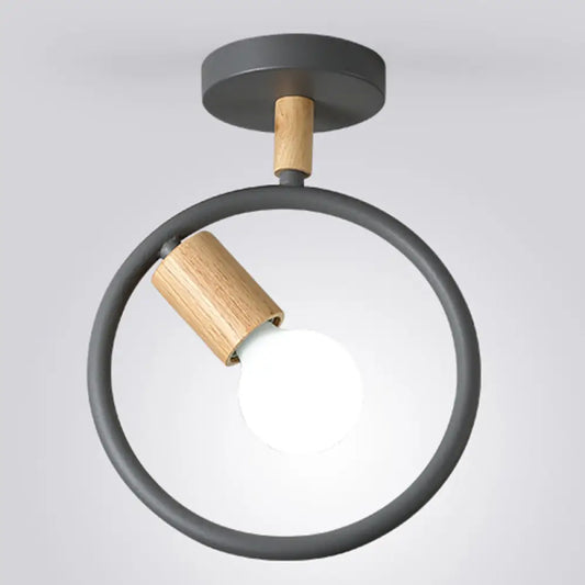 DecorBites™ DecorBites™ Nordic Metal Ring Ceiling Fixture with 1-Light Semi Flush Mount