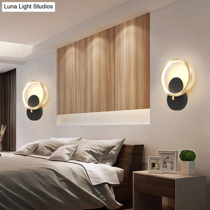 DecorBites™ DecorBites™ Nordic Metallic LED Wall Mount Lamp - Elegant Black Lighting for Bedroom