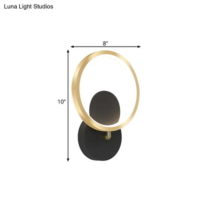 DecorBites™ DecorBites™ Nordic Metallic LED Wall Mount Lamp - Elegant Black Lighting for Bedroom