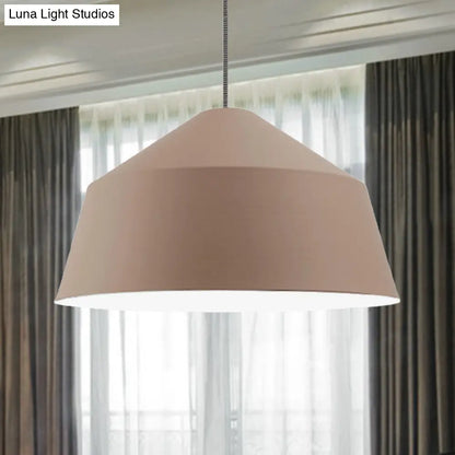 Nordic Metallic Pendant Lamp with Adjustable Cord for Hotel- Undertint Barn Light