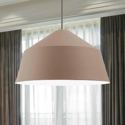 Nordic Metallic Pendant Lamp with Adjustable Cord for Hotel- Undertint Barn Light