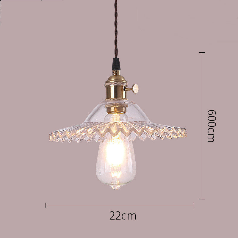 Glass Copper Chandelier
