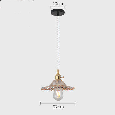 Glass Copper Chandelier