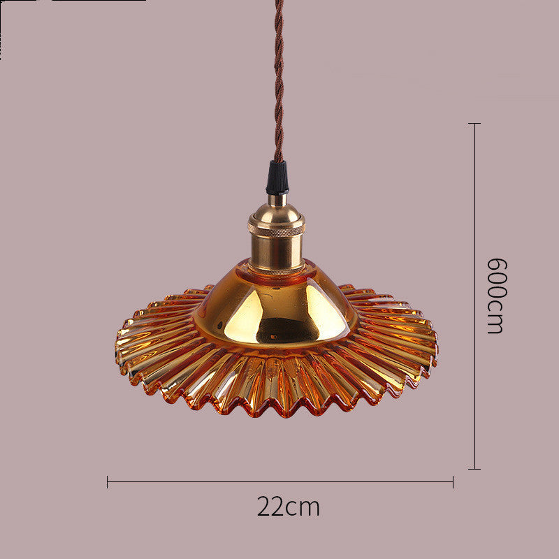 Glass Copper Chandelier
