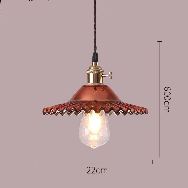 Glass Copper Chandelier