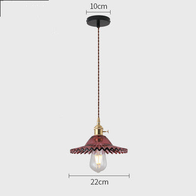 Glass Copper Chandelier