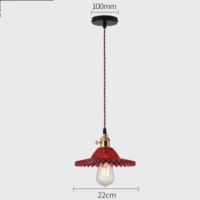 Glass Copper Chandelier