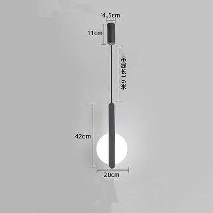 Nordic Minimalist Metal Bedside Pendant Light - Decorbites