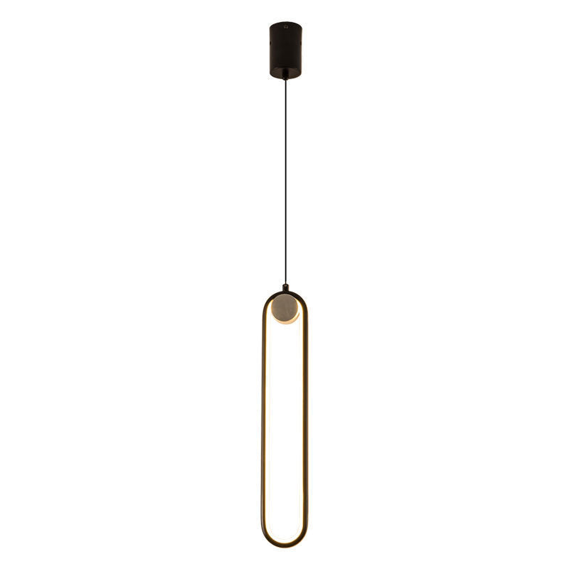 Aluminum Oval Bedside Chandelier