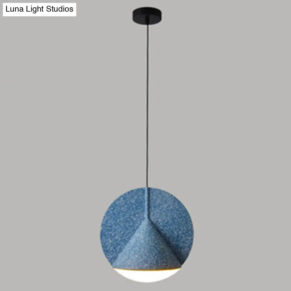 Nordic Modern 1-Light Round Shade Pendant Lamp for Living Room