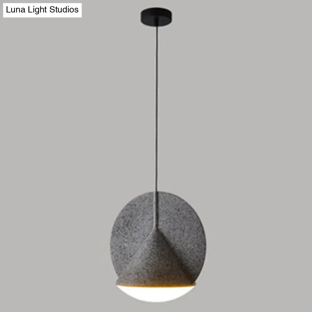 Nordic Modern 1-Light Round Shade Pendant Lamp for Living Room