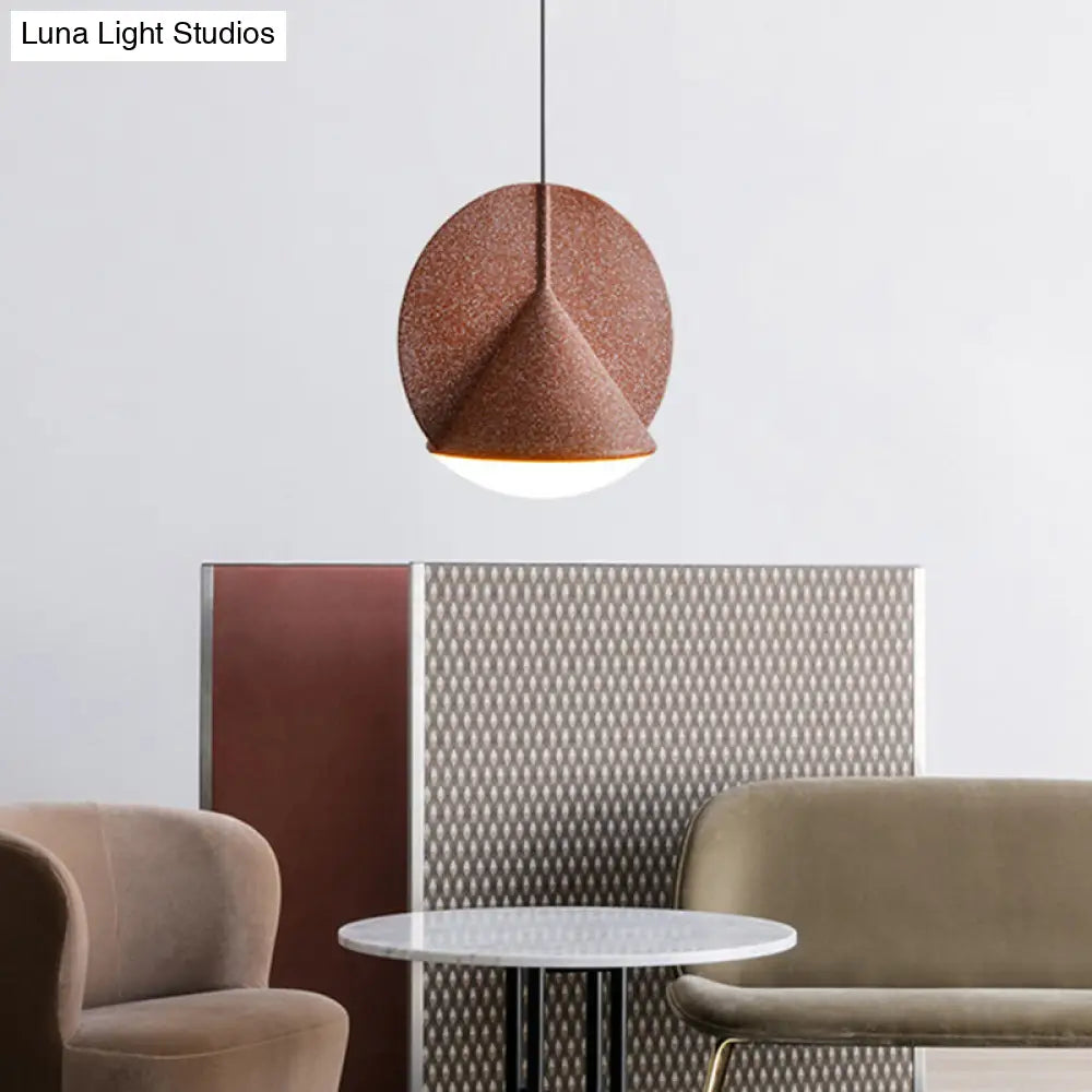 Nordic Modern 1-Light Round Shade Pendant Lamp for Living Room