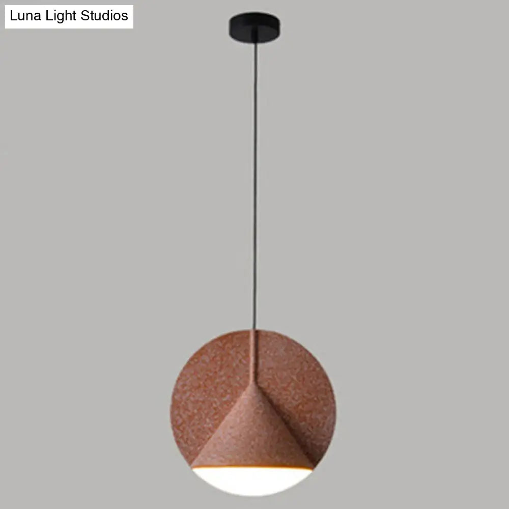 Nordic Modern 1-Light Round Shade Pendant Lamp for Living Room