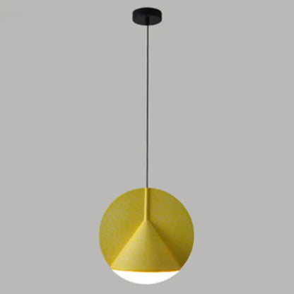 Nordic Modern 1-Light Round Shade Pendant Lamp for Living Room