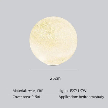 Nordic Moon White FRP Round Pendant Light - Decorbites
