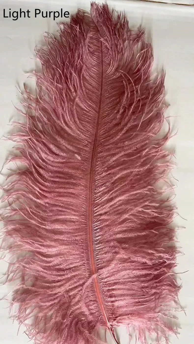 Nordic feather floor lamp with light purple ostrich feather and soft texture for living room and bedroom decor