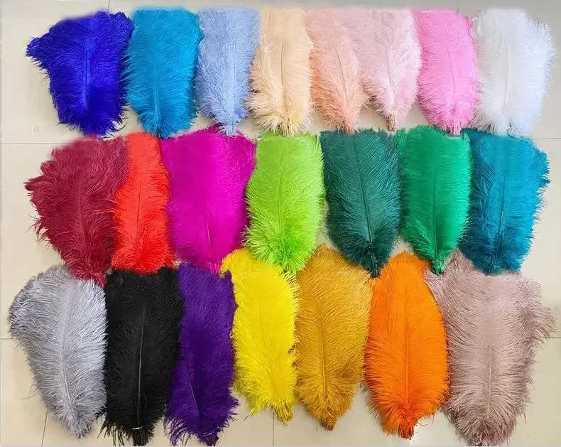Nordic feather floor lamp featuring vibrant multicolored ostrich feathers for living room and bedroom decor lighting