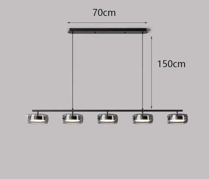 Nordic Pendant Light for Dining and Living Rooms - Cold White / 5 heads / CHINA