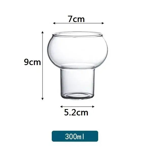 Clear glass fishbowl with rounded bulbous top and cylindrical base from nordic pink glass cocktail cups set for elegant drinkware decorbites glass cocktail