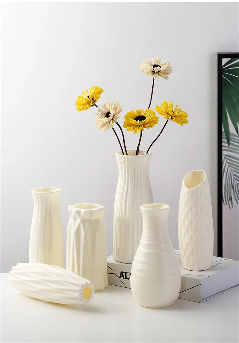 Nordic Plastic Vase for Modern Home Decor