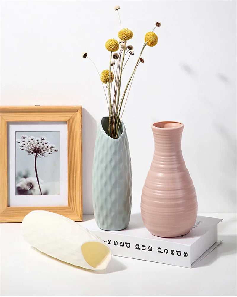 Nordic Plastic Vase for Modern Home Decor