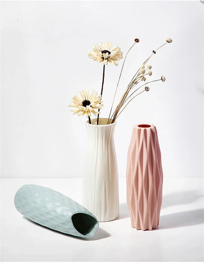 Nordic Plastic Vase for Modern Home Decor - Vase