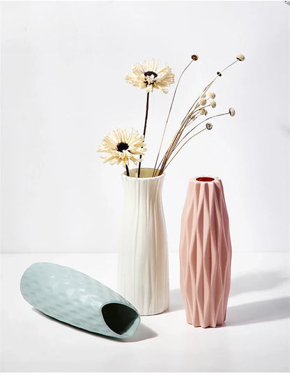 Nordic Plastic Vase for Modern Home Decor - Vase