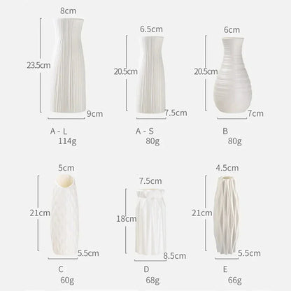 Nordic Plastic Vase for Modern Home Decor - Vase