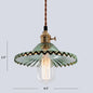 Nordic Radial Wave Glass Pendant Light - 1-Light Ceiling Fixture for Dining Room