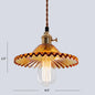 Nordic Radial Wave Glass Pendant Light - 1-Light Ceiling Fixture for Dining Room