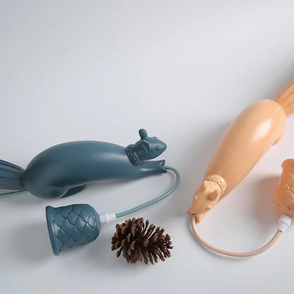 Nordic Resin Squirrel Pendant Light in White - Decorbites