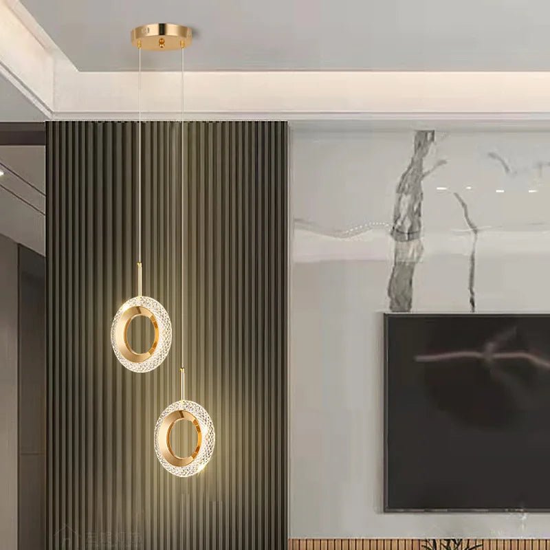 Nordic Ring LED Pendant Light in Iron, Aluminum & Acrylic - Decorbites