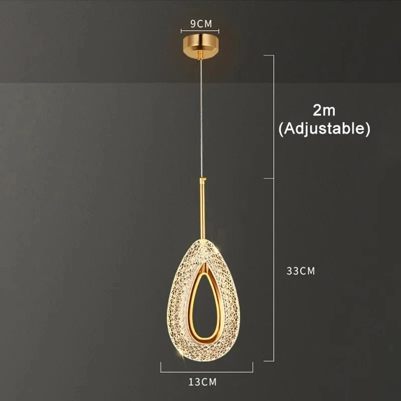 Nordic Ring LED Pendant Light in Iron, Aluminum & Acrylic - Decorbites