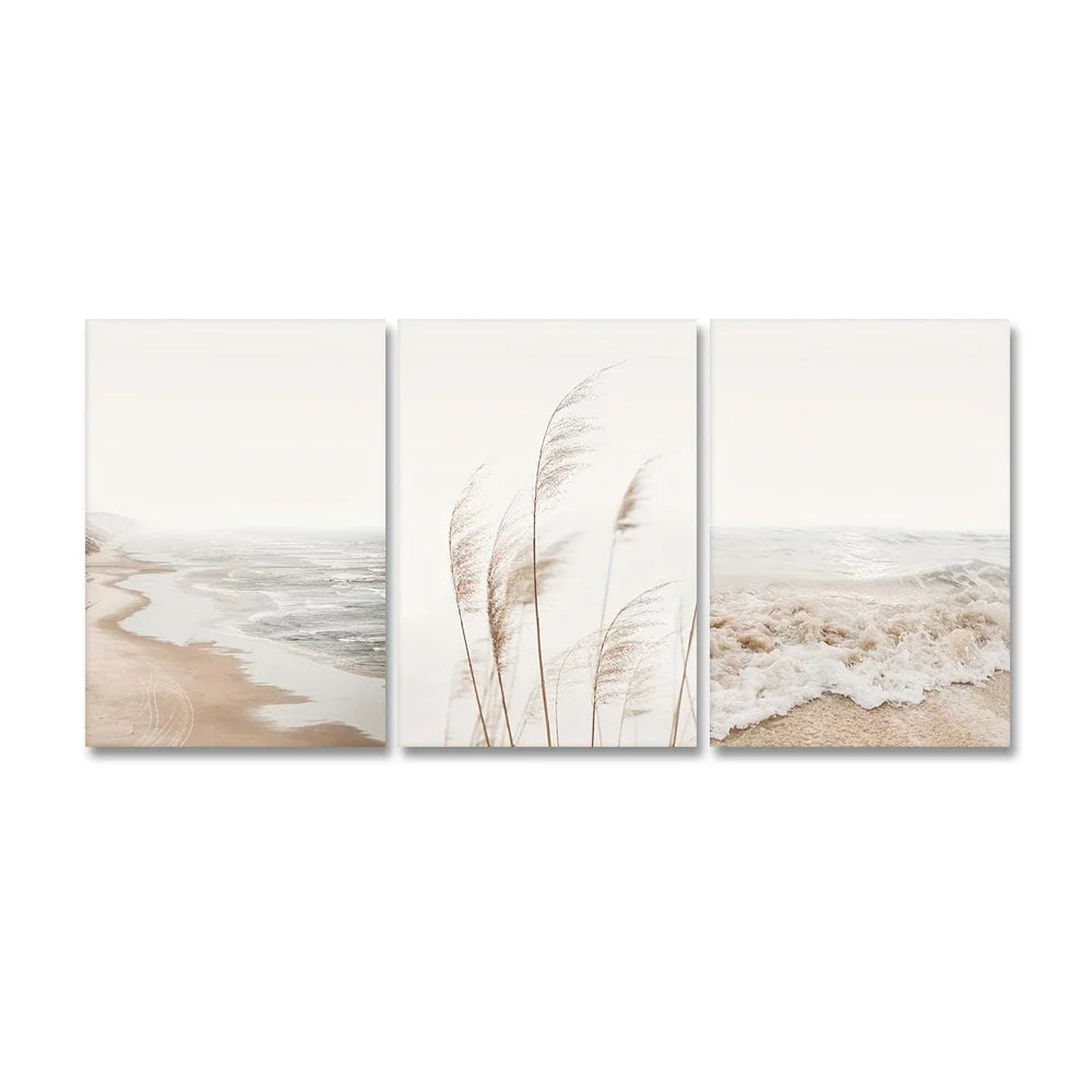 Nordic Seascape Canvas Wall Art Set - 3PCS / 50x75cm no frame