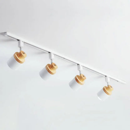 DecorBites™ DecorBites™ Nordic Semi Flush Mount Spotlight with Metal Accent and Wood Deco - Perfect for Bedroom Track Lighting