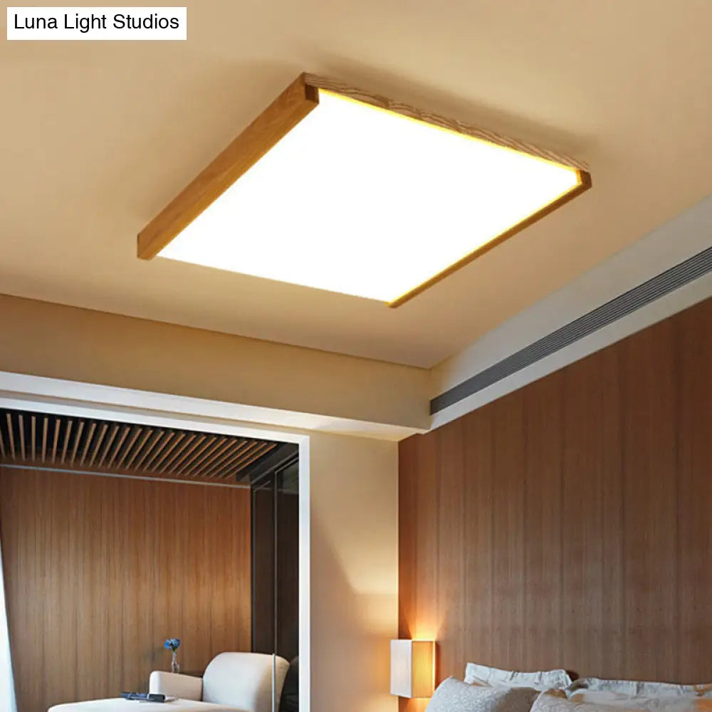 DecorBites™ Lámpara de techo LED cuadrada nórdica empotrada en luz cálida/blanca - 14,5"/25,5"/38" de ancho, luminaria acrílica para hoteles 