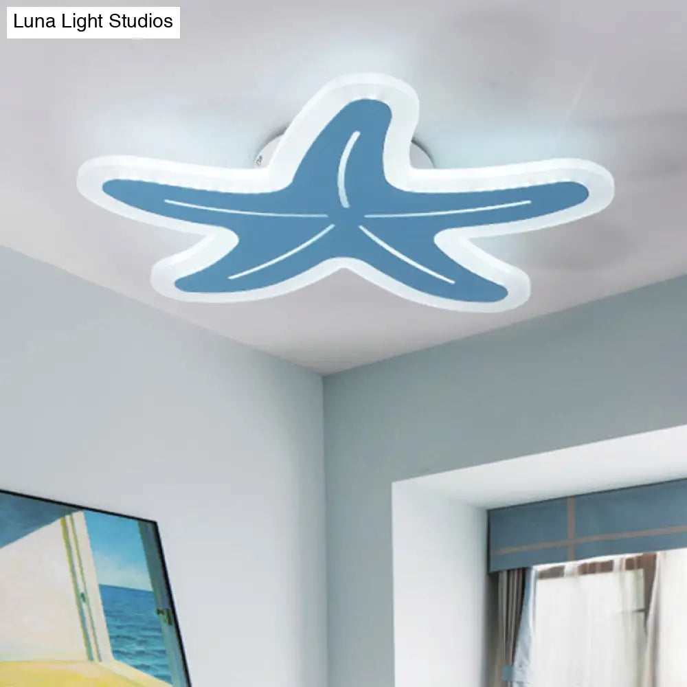 DecorBites™ DecorBites™ Nordic Style Acrylic Starfish Ceiling Mount Light - Ideal for Boys & Girls Bedrooms