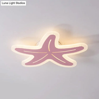 DecorBites™ DecorBites™ Nordic Style Acrylic Starfish Ceiling Mount Light - Ideal for Boys & Girls Bedrooms