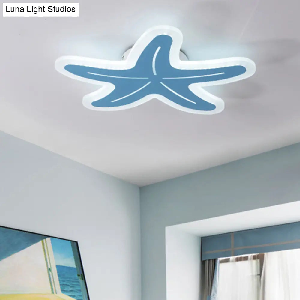 DecorBites™ DecorBites™ Nordic Style Acrylic Starfish Ceiling Mount Light - Ideal for Boys & Girls Bedrooms