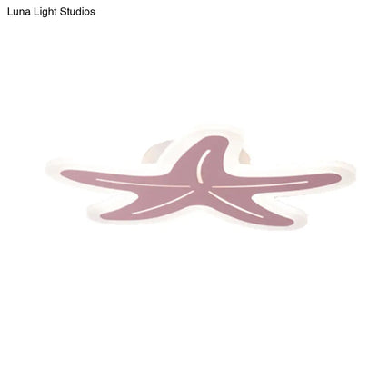 DecorBites™ DecorBites™ Nordic Style Acrylic Starfish Ceiling Mount Light - Ideal for Boys & Girls Bedrooms