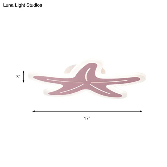 DecorBites™ DecorBites™ Nordic Style Acrylic Starfish Ceiling Mount Light - Ideal for Boys & Girls Bedrooms