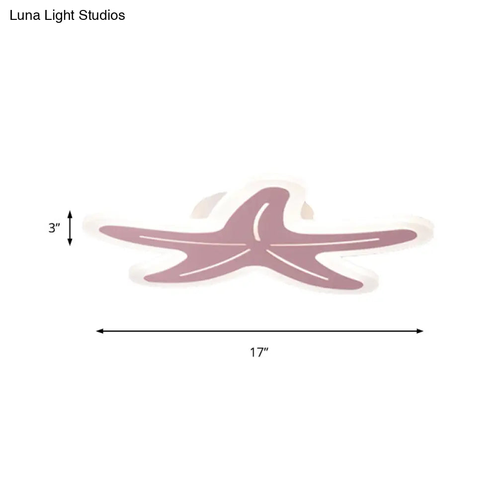 DecorBites™ DecorBites™ Nordic Style Acrylic Starfish Ceiling Mount Light - Ideal for Boys & Girls Bedrooms