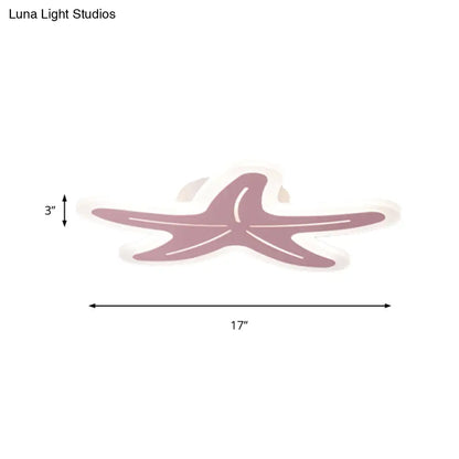 DecorBites™ DecorBites™ Nordic Style Acrylic Starfish Ceiling Mount Light - Ideal for Boys & Girls Bedrooms