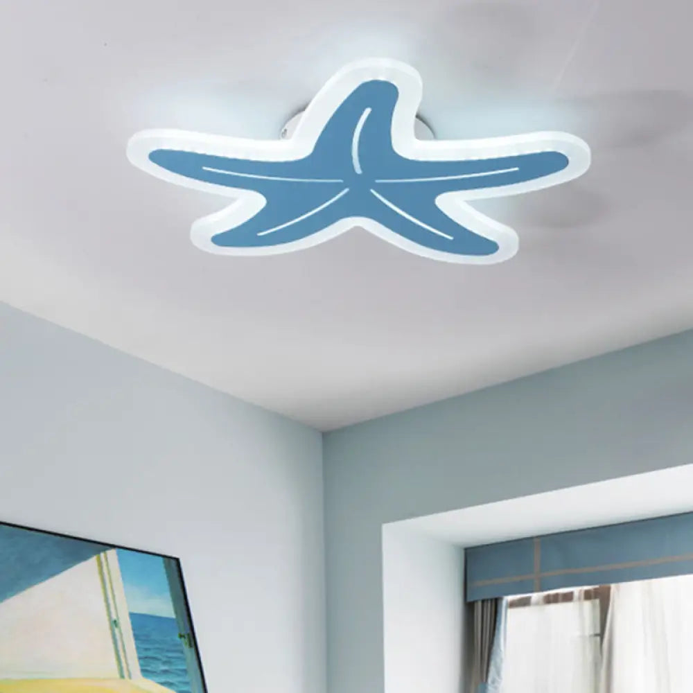 DecorBites™ DecorBites™ Nordic Style Acrylic Starfish Ceiling Mount Light - Ideal for Boys & Girls Bedrooms