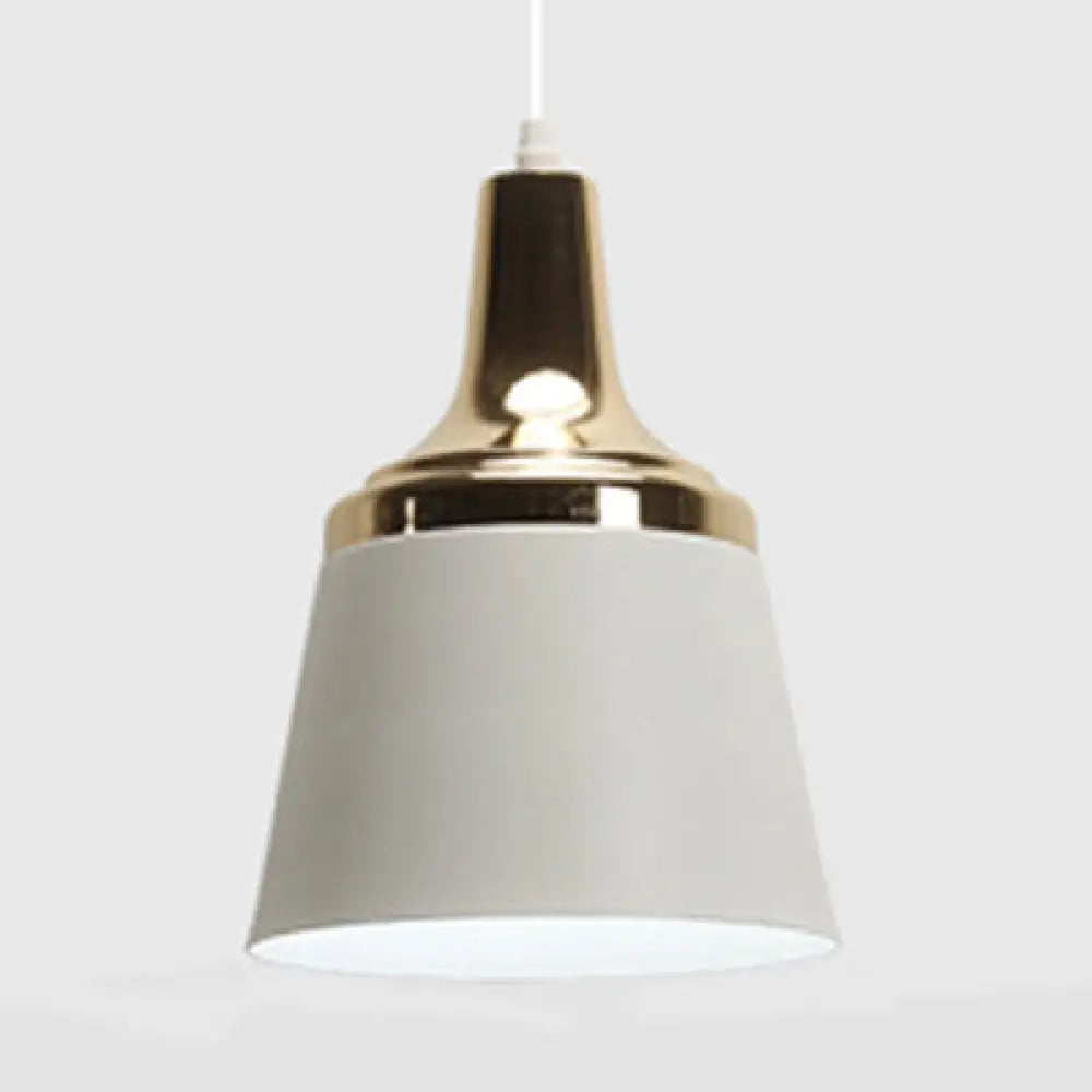 Nordic Style Aluminum Pendant Lamp with Coolie Shade - One Bulb Hanging Light for Living Room